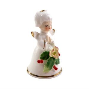 Vintage 50s Napco Christmas Pixie Holly Angel Bell